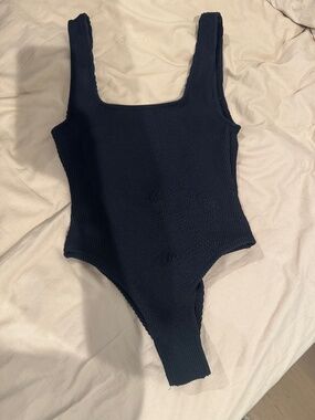 Tanlines One piece black swimsuit